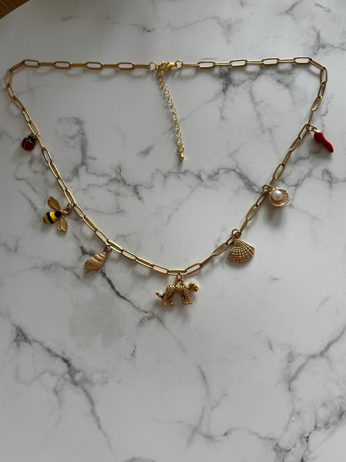 Charm-Kette „Wild Summer“ – Edelstahl vergoldet