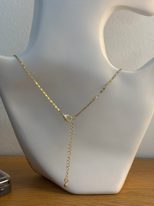 18 Karat vergoldete Kette mit Walflossen-Anhänger - maritimer Look