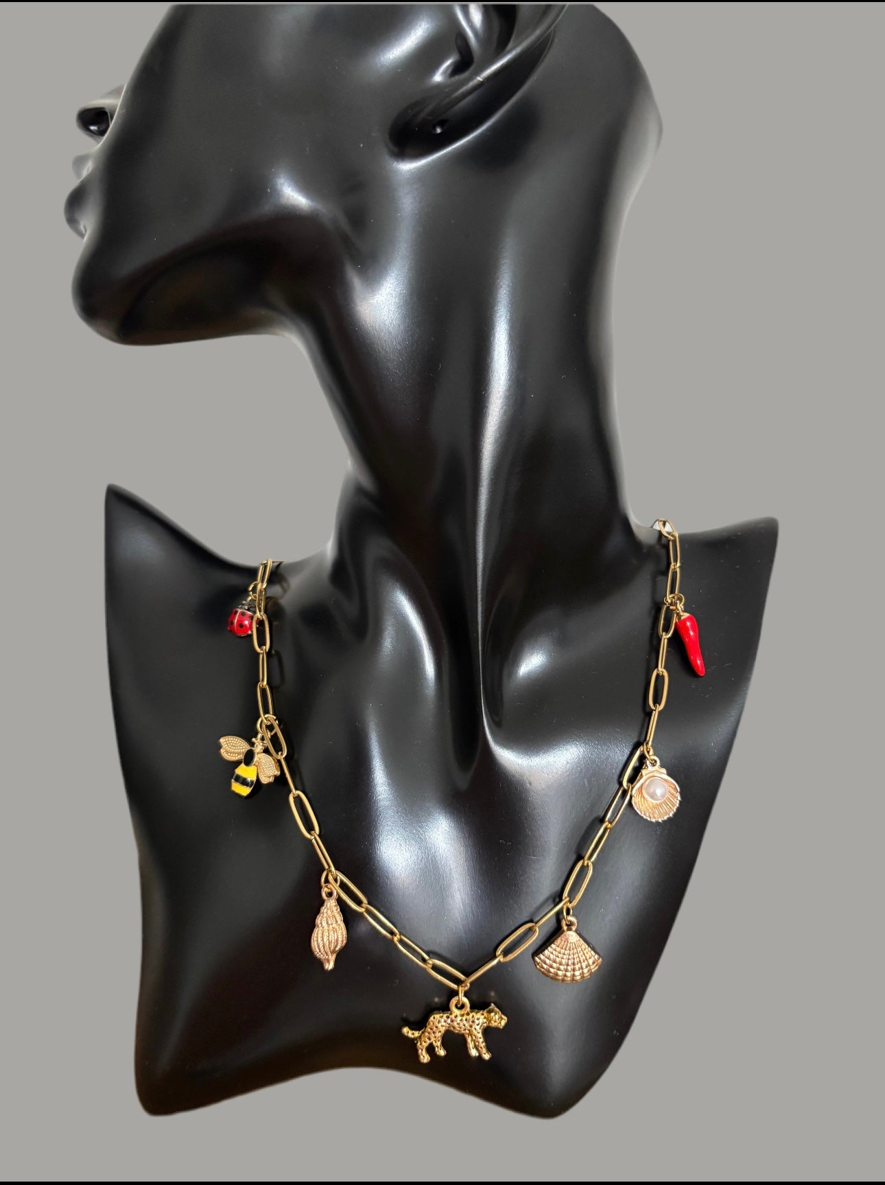 Charm-Kette „Wild Summer“ – Edelstahl vergoldet