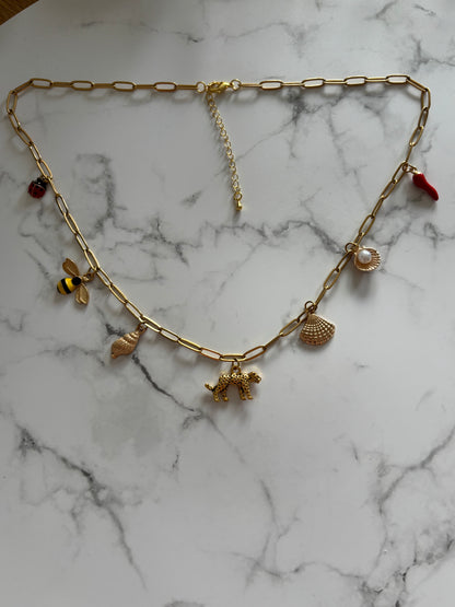 Charm-Kette „Wild Summer“ – Edelstahl vergoldet
