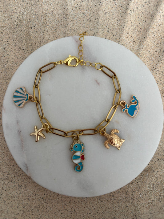 „Ocean Mini“ – Maritimes Kinderarmband mit Anhängern