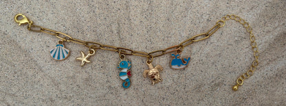 „Ocean Mini“ – Maritimes Kinderarmband mit Anhängern